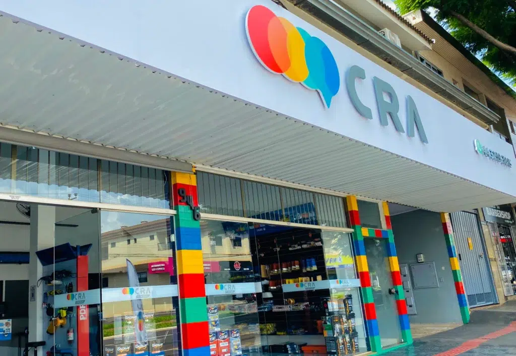 Imagem da Fachada da CRA Tintas em Maringá